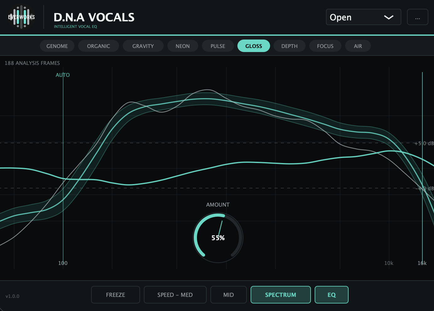 D.N.A VOCALS intelligent vocal EQ interface